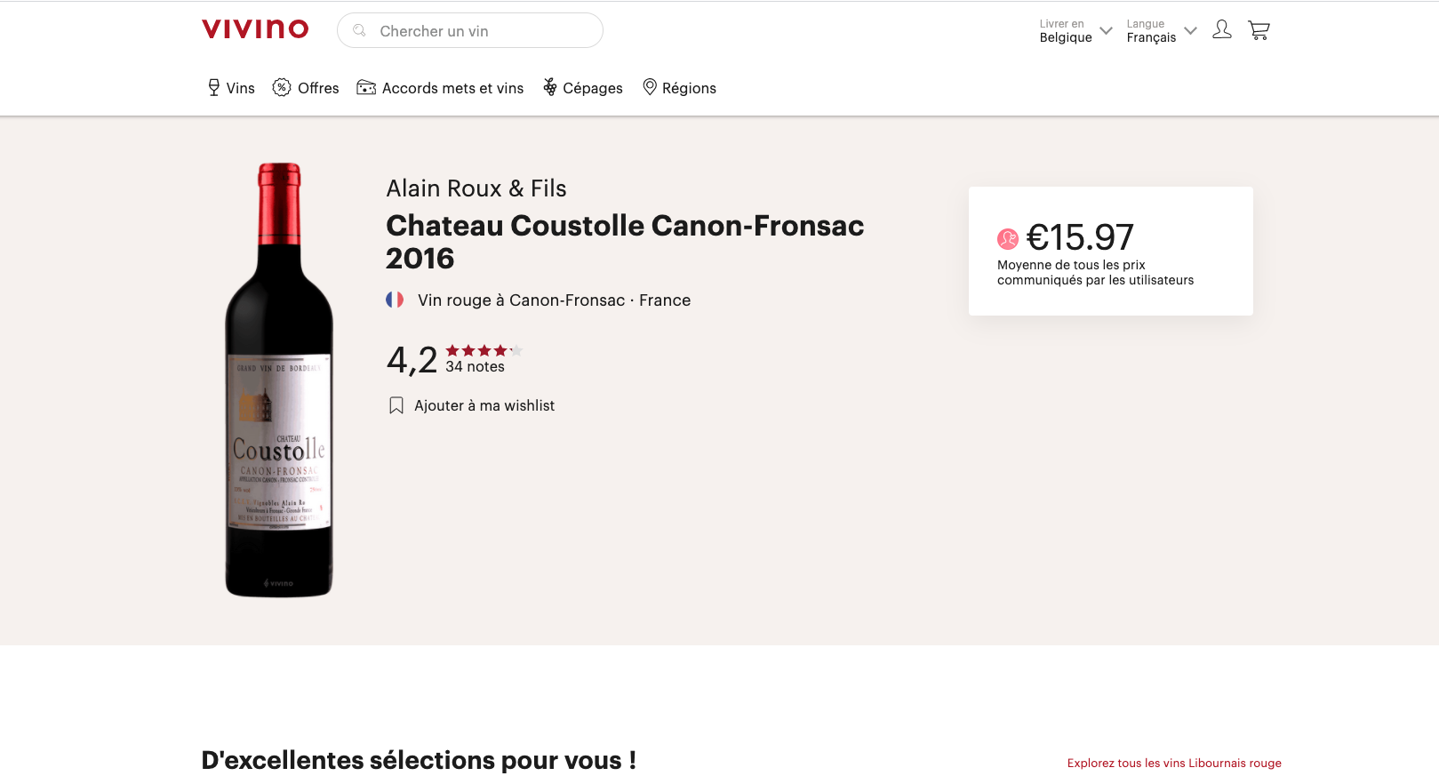 Chateau Coustolle Canon-Fronsac 2016 – VIVINO